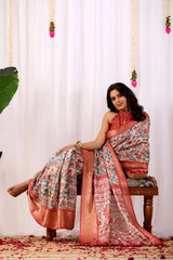 Aarohi Soft Lichi Silk Saree - kalyanja
