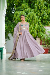 Aisha Sequins Embroidery Gown - kalyanja