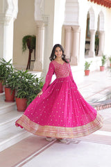 Ishani Sequins & Zari Embroidery Gown - kalyanja