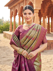 Light Beige Soft Banarasi Silk Saree