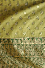 Pastel Pistachio Green Banarasi Zari Saree