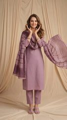 Lavender Pink Cotton Kurti