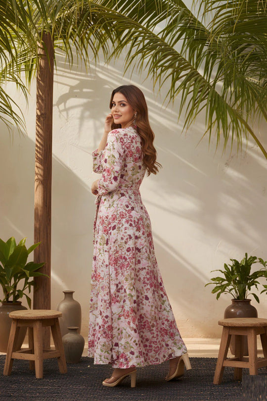 White Georgette Dress