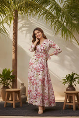 White Georgette Dress