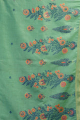 Green Heavy Pure Cotton Saree Kalyanja Fashion