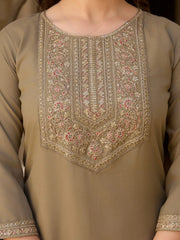 Light Brown Heavy Rayon Kurti