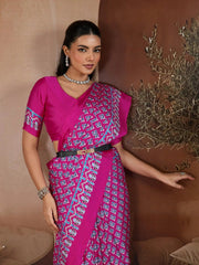 Wine Soft Satin Georgette Saree Kalyanja Fashion