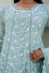 Sky Blue Sequins Suit Close-up