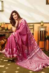 Quartz Pink Jacquard Weaving Saree – Blouse Detail KS365