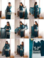 Rama Sequins Embroidered Suit catalog collage – Kalyanja KU232