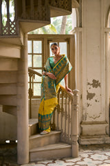 Yellow Zari Weaving Banarasi Silk Saree