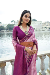 Light Pink Silk Saree