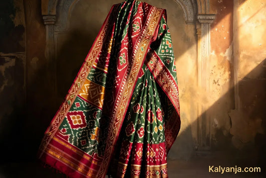 What is Patola Saree Gujarat's Royal Ikat Weaving Tradition