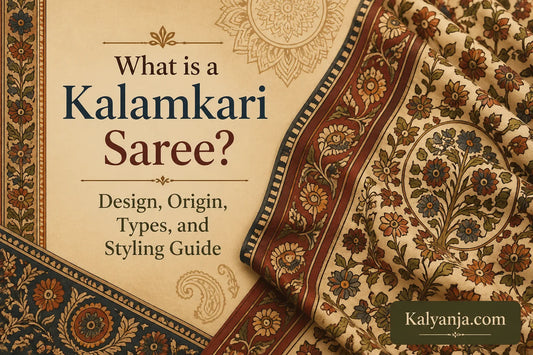 What is a Kalamkari Saree Design, Origin, Types, & Styling