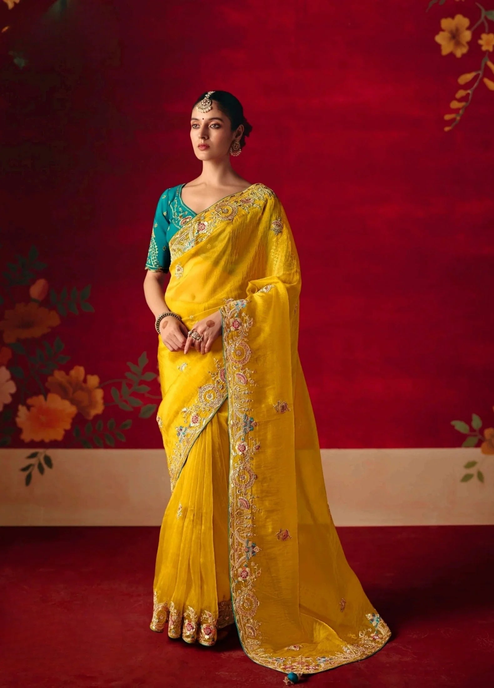 Shop Yellow Saree For Women Online - Kalyanja Fashion