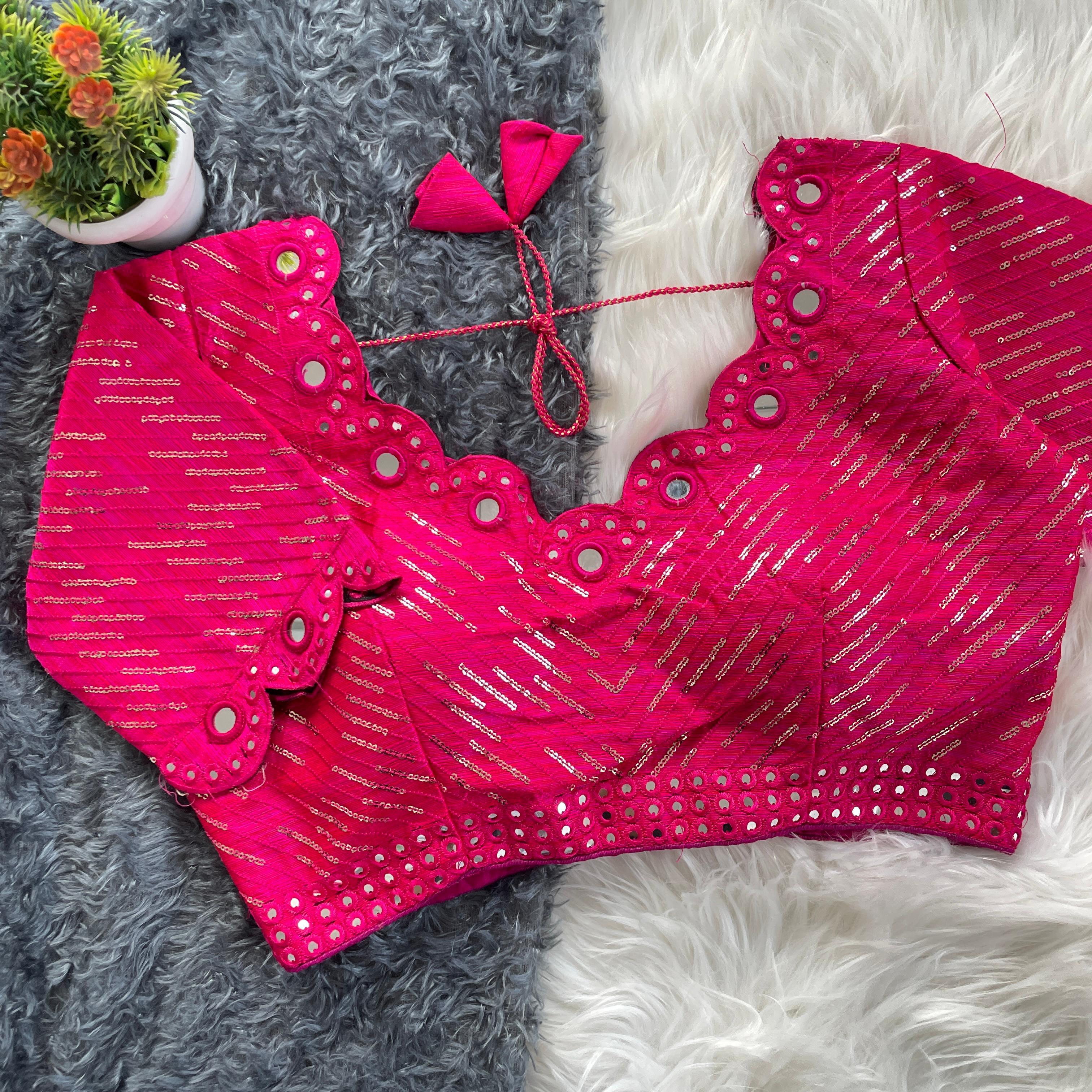Shop Pink Blouses in Cotton, Silk and Embroidery Styles