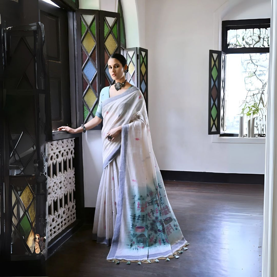 Warli Weaving Sarees at Kalyanja