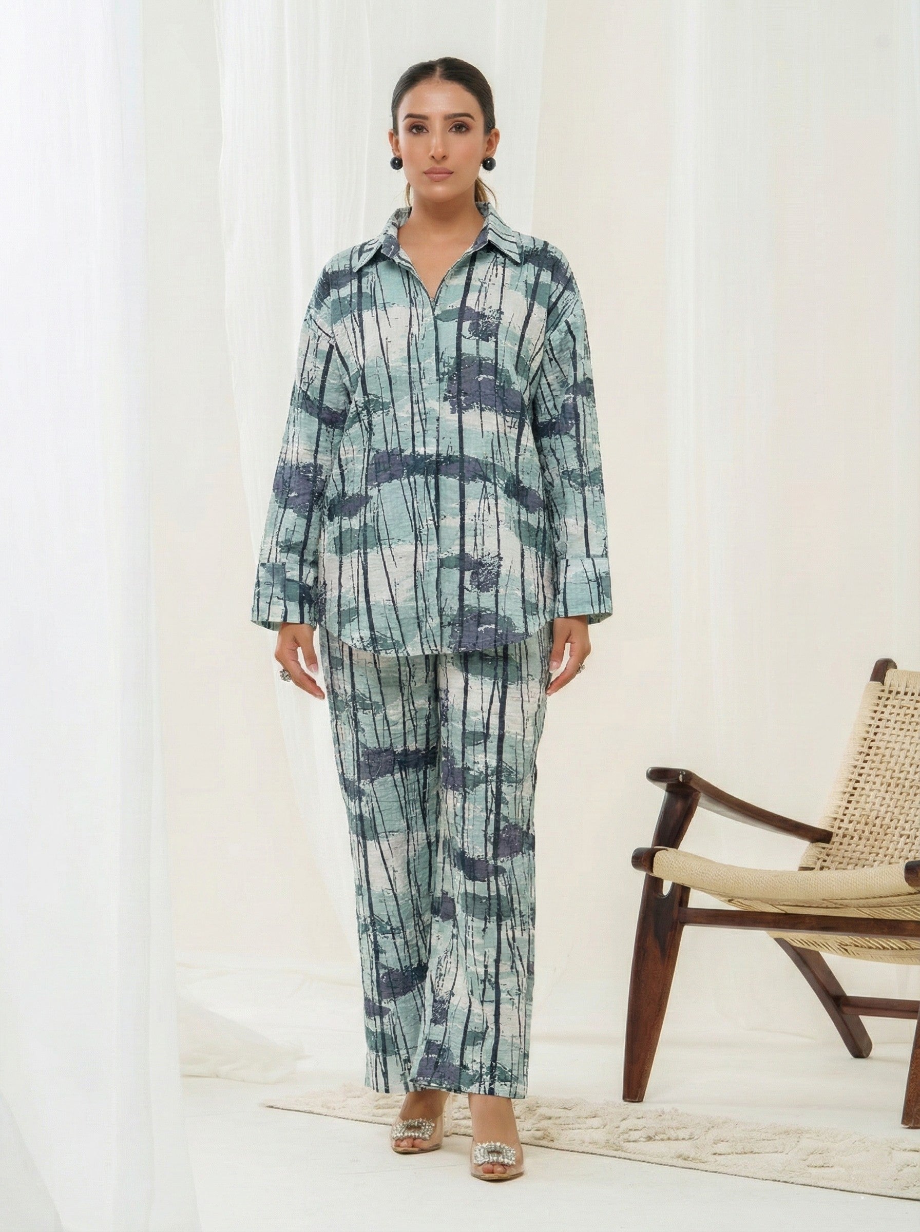 Abstract Print on Lycra Fabric