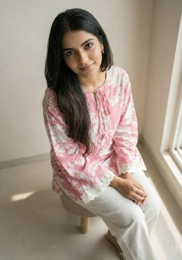 Aahana Bell Sleeves Short Kurti