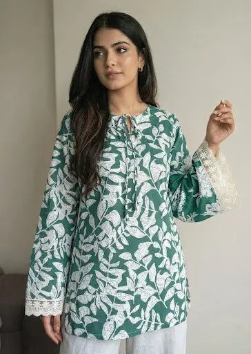 Nayra Bell Sleeves Short Kurti – Kalyanja