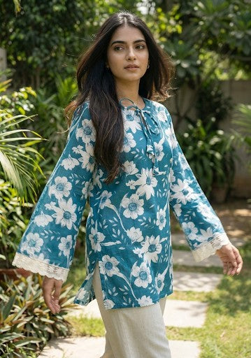 Tina Bell Sleeves Short Kurti