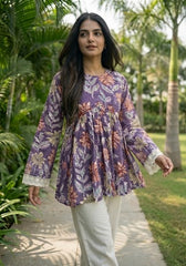 Pinku Peplum Style Short Kurti