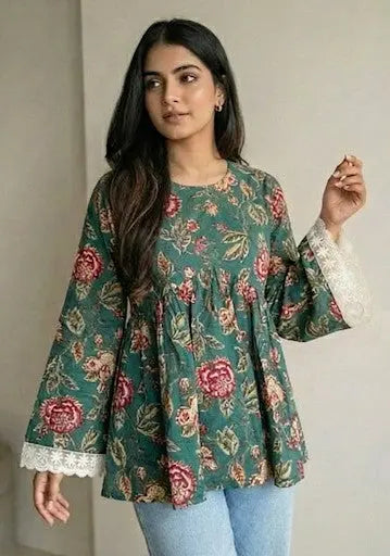 Vinni Peplum Style Short Kurti - kalyanja