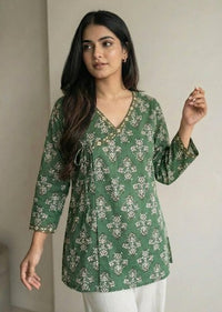 Muskan Wrap Tie Short Kurti