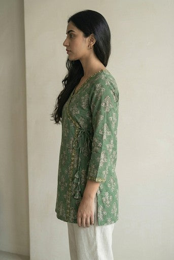 Muskan Wrap Tie Short Kurti
