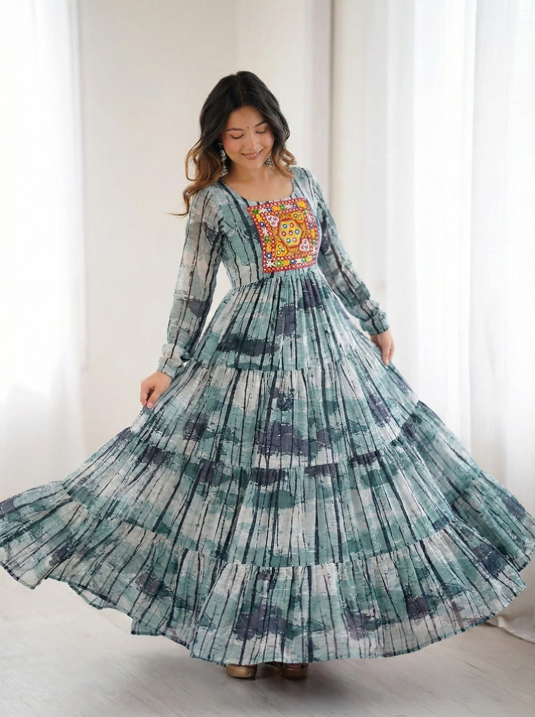 Abstract Print on Lycra Fabric