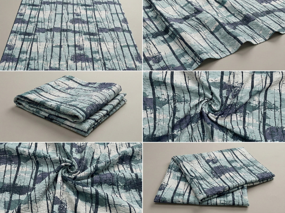 Abstract Print on Lycra Fabric