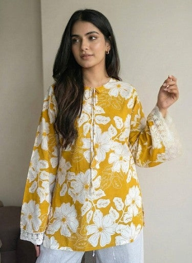 Jasmin Bell Sleeves Short Kurti