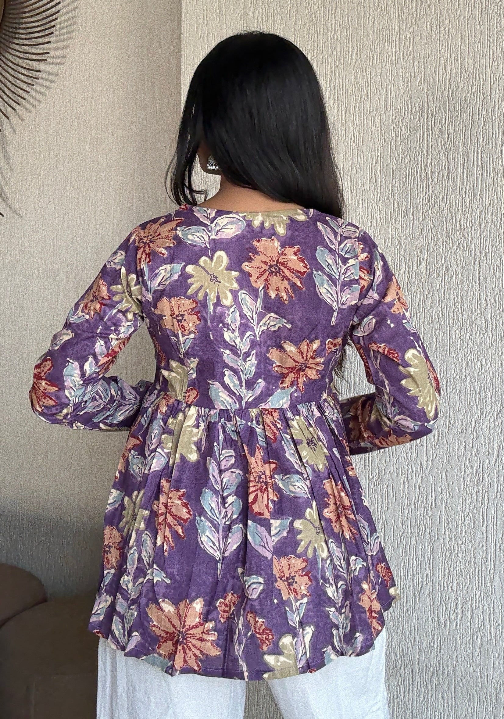 Pinku Peplum Style Short Kurti