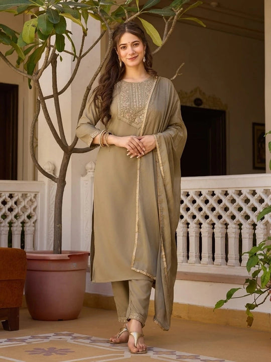 Light Brown Heavy Rayon Kurti Kalyanja Fashion