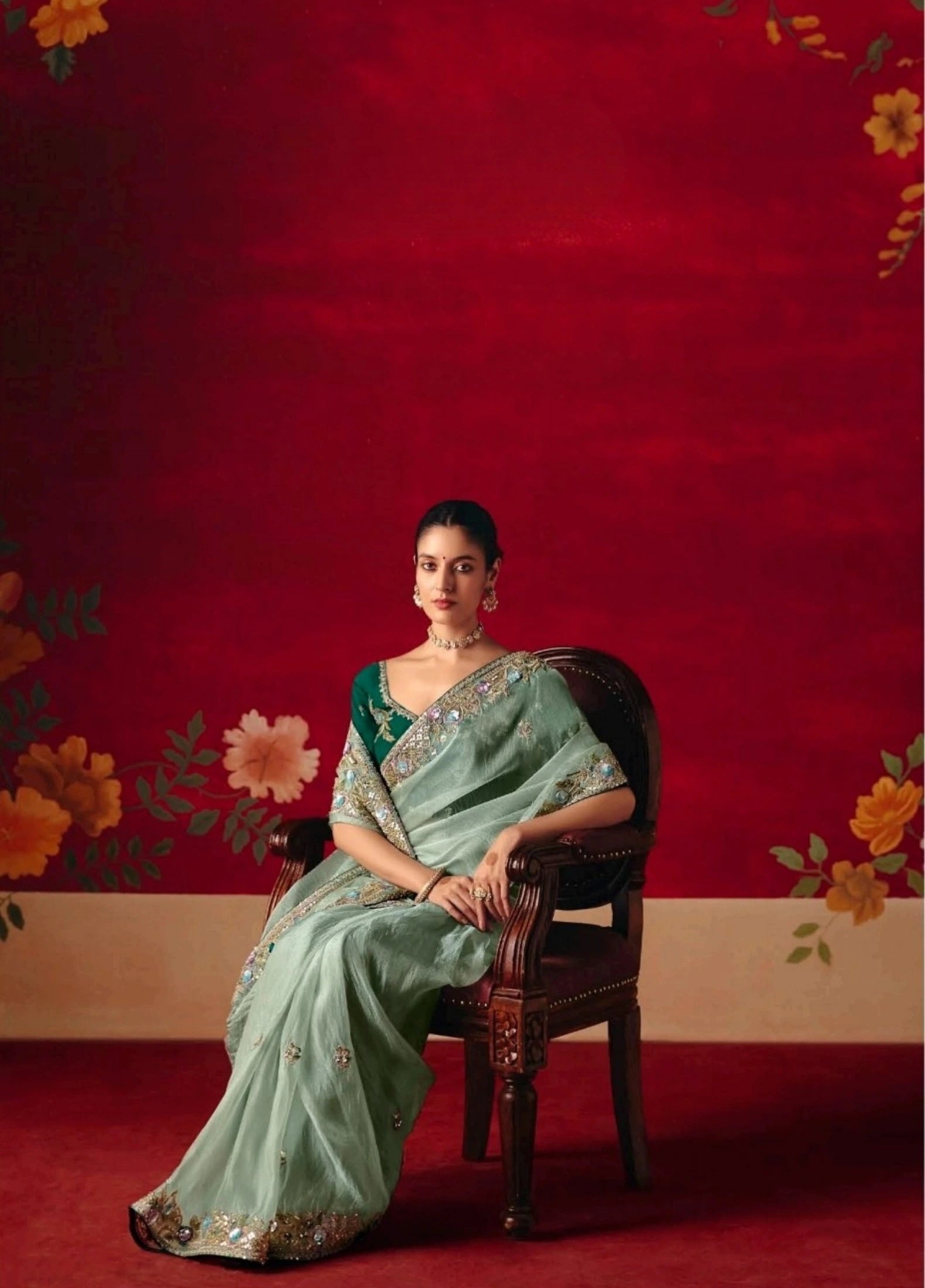 Aarika Embroidered Saree Kalyanja Fashion