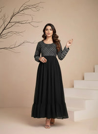 Black Georgette Dress