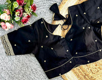 Black Heavy Silk Blouse