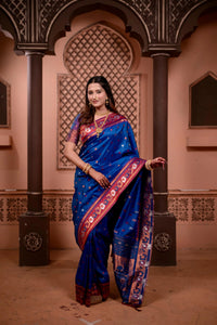 Blue Soft Silk Saree