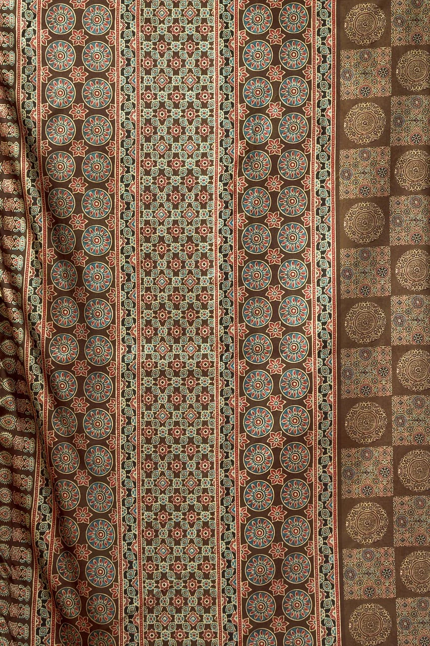Patterned fabric with circular designs in various colors