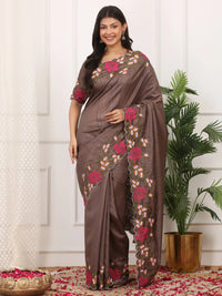 Brown Silk Saree