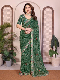 Prerna  Bandhej Printed Saree