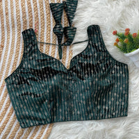 Dark Green Heavy Velvet Blouse