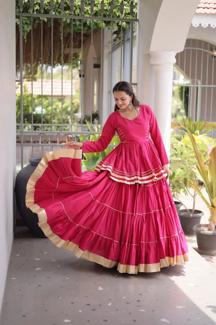 Stylish Women's Pink Lehenga Choli with Flared Silhouette, Decorative Lace Detailing, and Ethnic Appeal