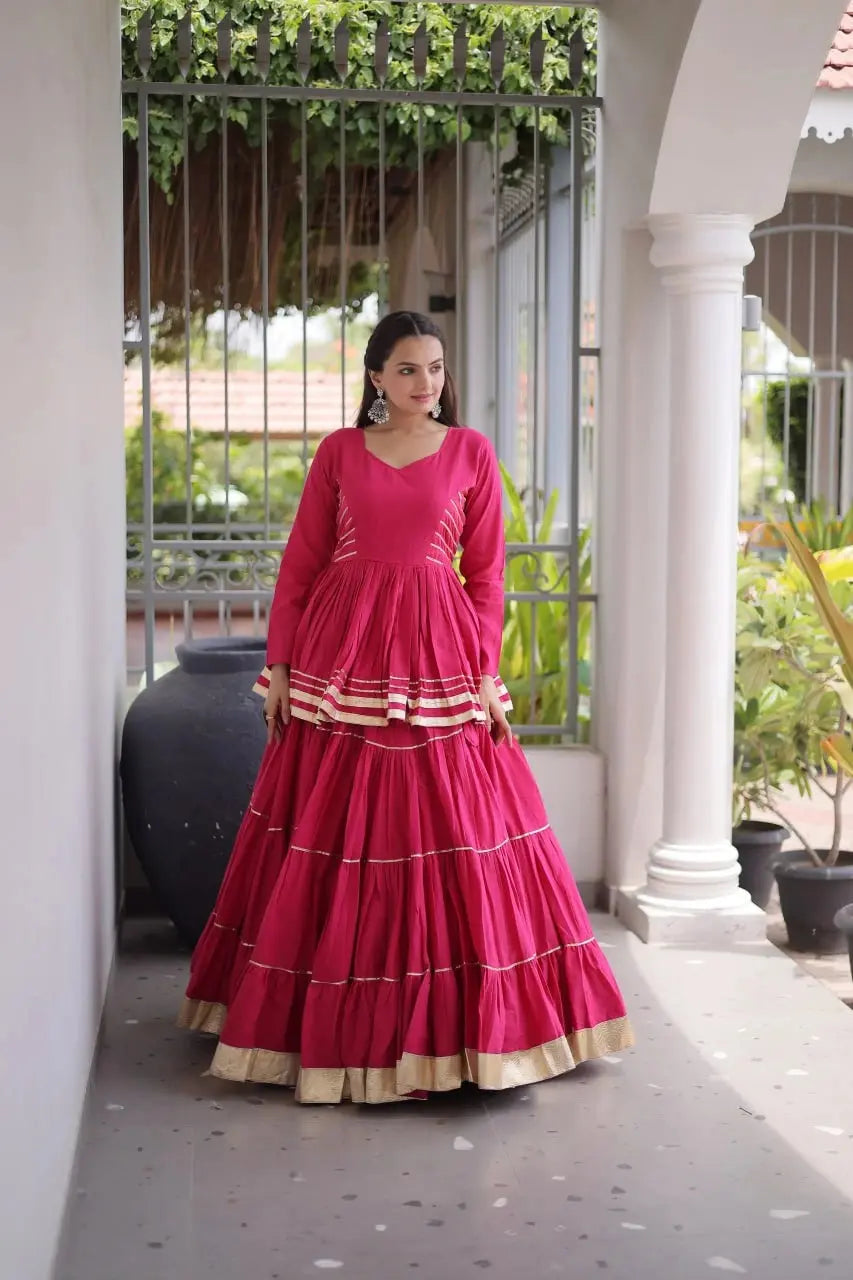 Elegant Magenta Lehenga Choli for Wedding, Sangeet, Navratri, and Festive Celebrations with Royal Flair