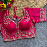 Dark Pink Heavy Silk Blouse
