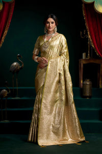 Golden Beige Soft Silk Saree
