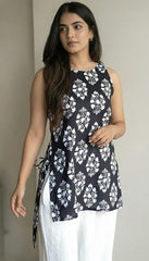 Shania Halter Neck Slit Short Kurti