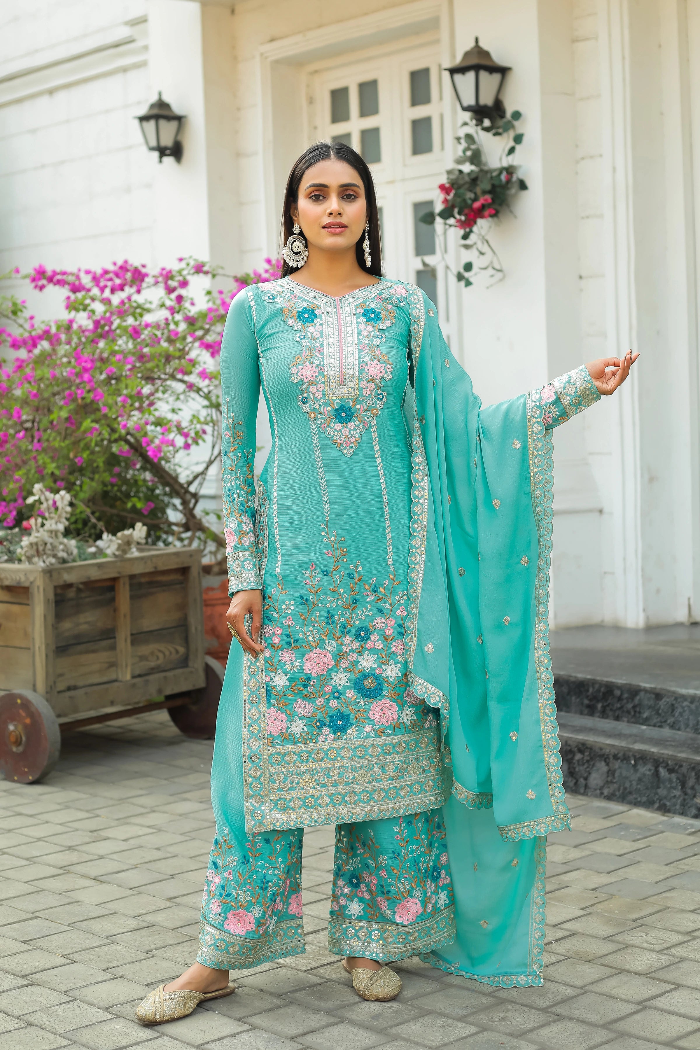 Sonakshi Embroidery with Sequins Work Suit.