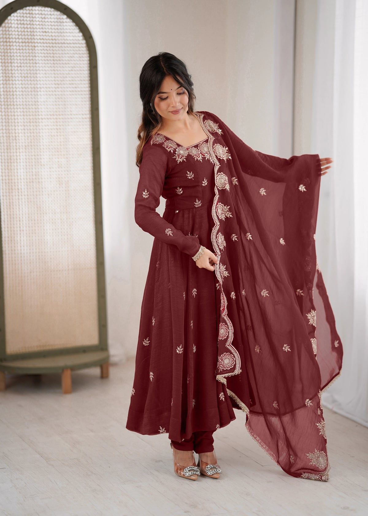 Mahek Embroidery Sequins Gown - kalyanja