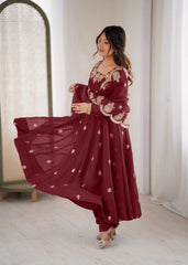 Mahek Embroidery Sequins Gown